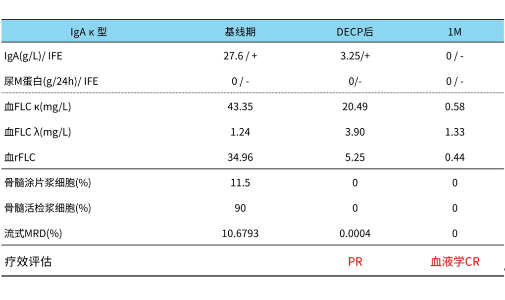 Patient efficacy assessment results